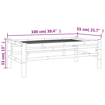 Set Salotto da Giardino 3pz con Cuscini Grigio Scuro Bambù | homemem39