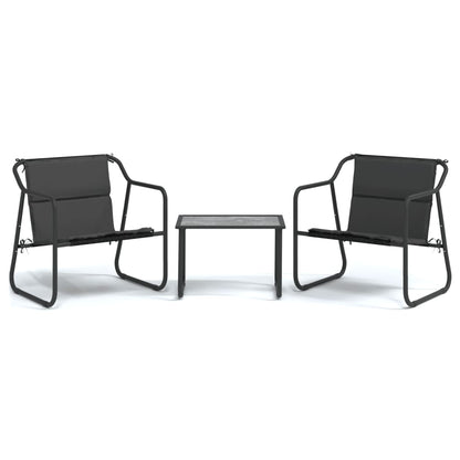 Set Salotto da Giardino 3 pz con Cuscini in Acciaio Antracite | homemem39
