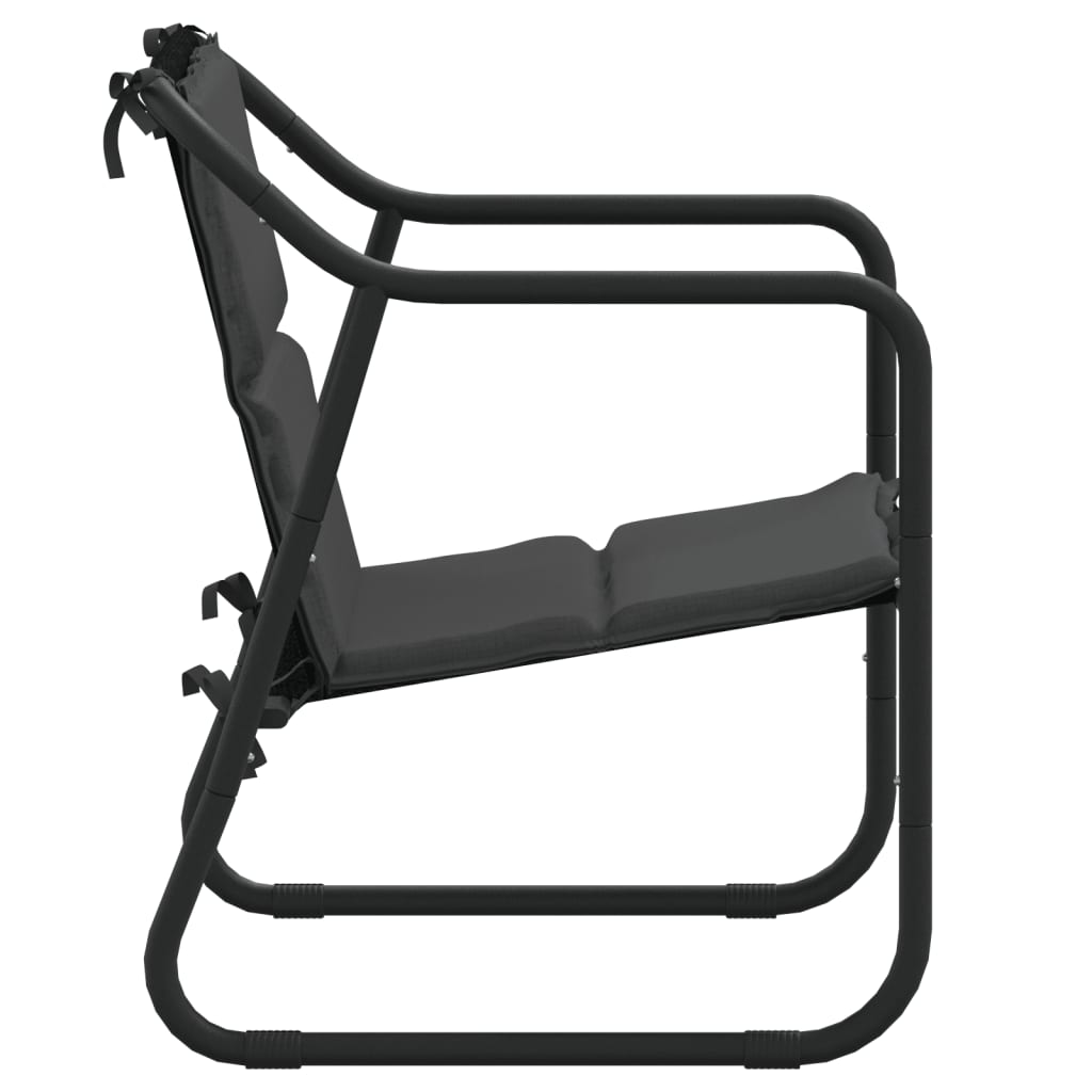 Set Salotto da Giardino 3 pz con Cuscini in Acciaio Antracite | homemem39