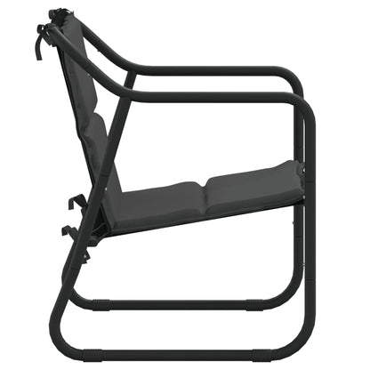 Set Salotto da Giardino 3 pz con Cuscini in Acciaio Antracite | homemem39