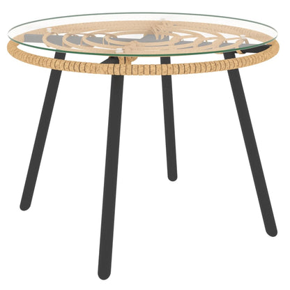 Set Salotto da Giardino 3 pz con Cuscini Beige in Polyrattan - homemem39