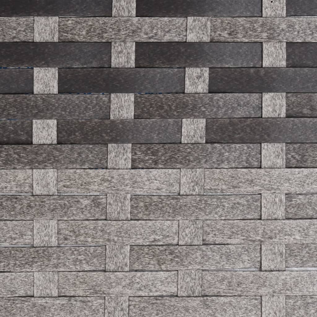 Poltrona da Giardino con Poggiapiedi Grigia in Polyrattan - homemem39