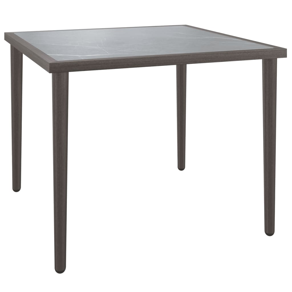 Set Divani da Giardino 3 pz con Cuscini in Polyrattan Grigio