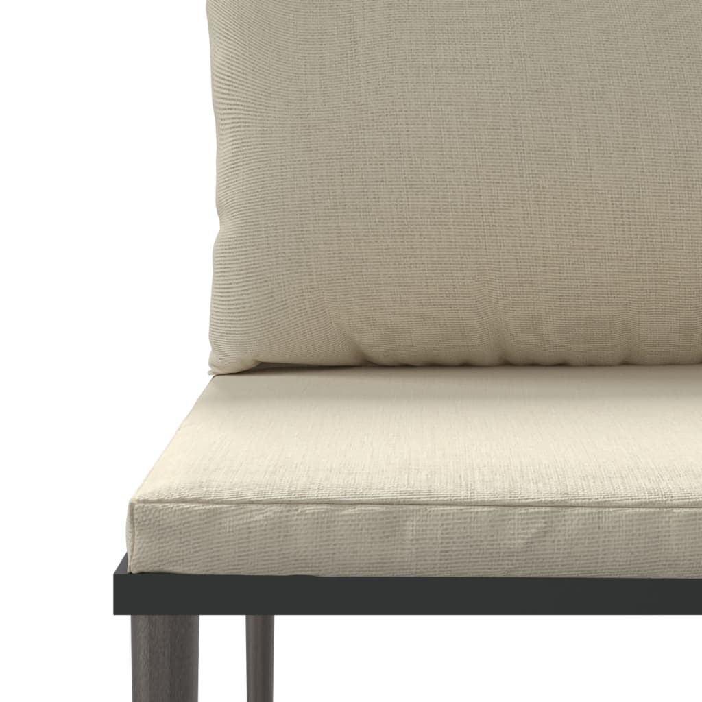 Set Divani da Giardino 3 pz con Cuscini in Polyrattan Grigio | homemem39