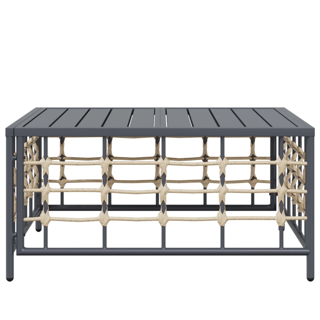 Tavolo da Giardino Antracite 70x70x34 cm in Polyrattan | homemem39