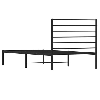 Giroletto con Testiera in Metallo Nero 107x203 cm - homemem39