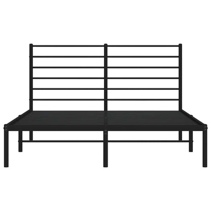 Giroletto con Testiera in Metallo Nero 120x200 cm