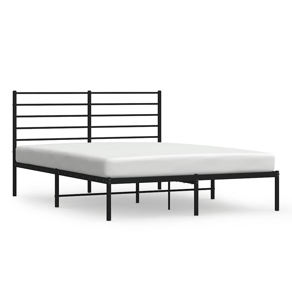 Giroletto con Testiera in Metallo Nero 140x190 cm | homemem39