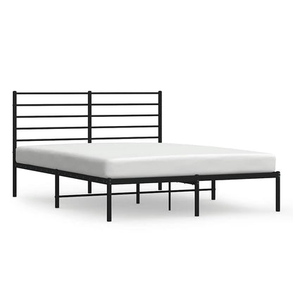 Giroletto con Testiera in Metallo Nero 140x190 cm | homemem39