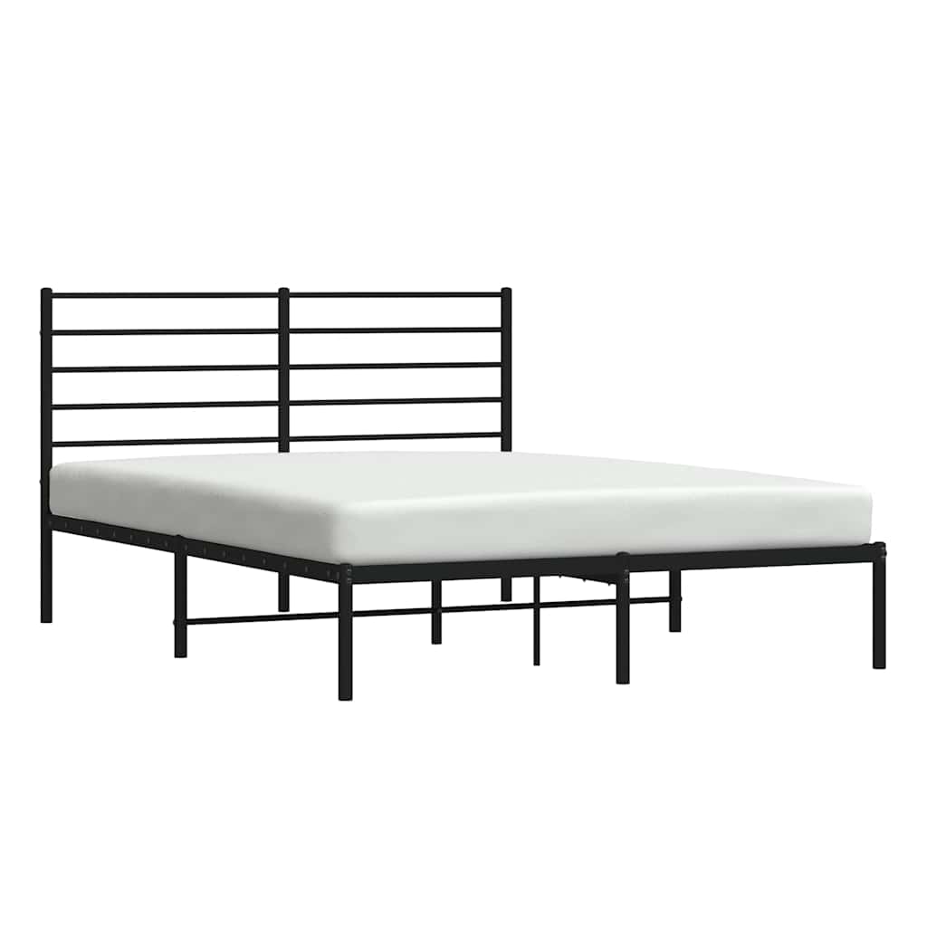 Giroletto con Testiera in Metallo Nero 140x190 cm | homemem39