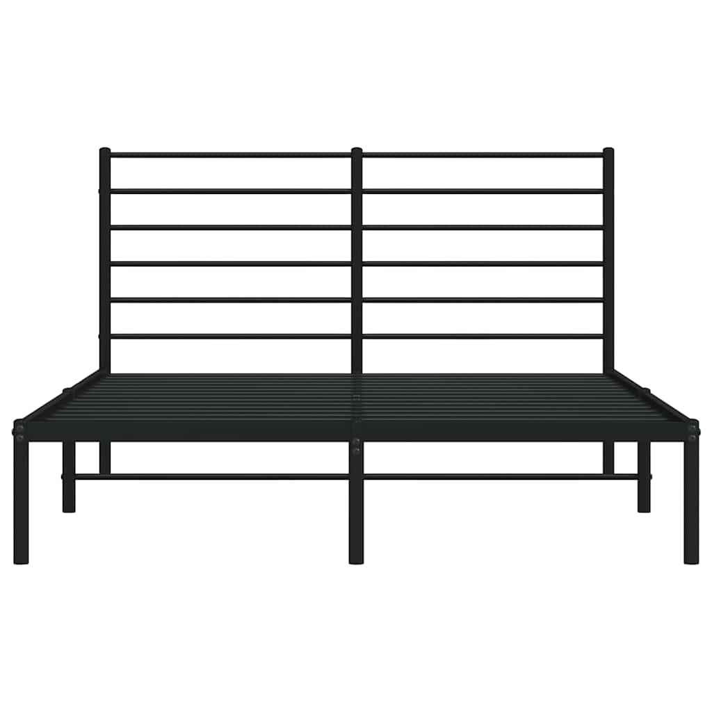 Giroletto con Testiera in Metallo Nero 140x190 cm | homemem39