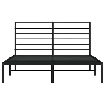 Giroletto con Testiera in Metallo Nero 140x190 cm | homemem39