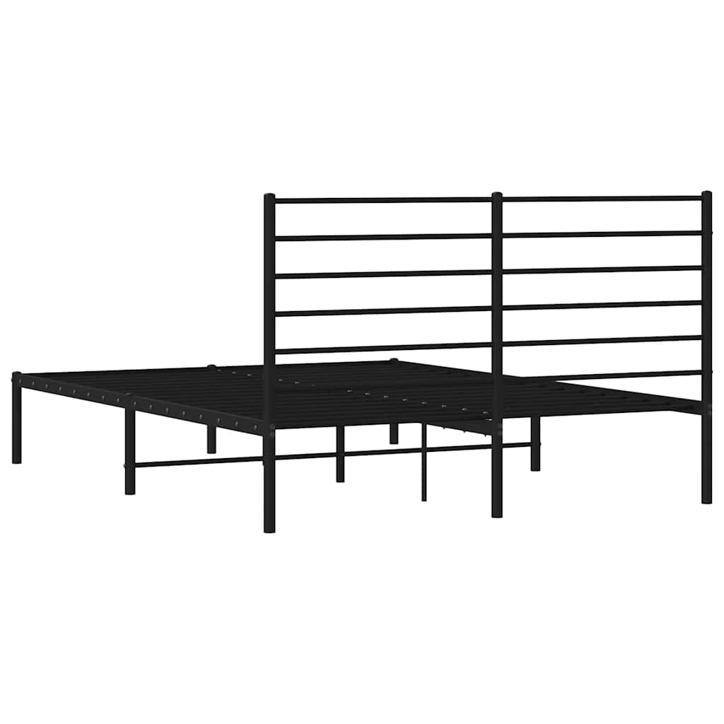 Giroletto con Testiera in Metallo Nero 140x190 cm | homemem39