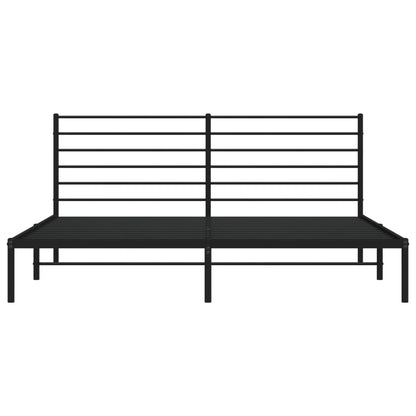 Giroletto con Testiera in Metallo Nero 200x200 cm - homemem39