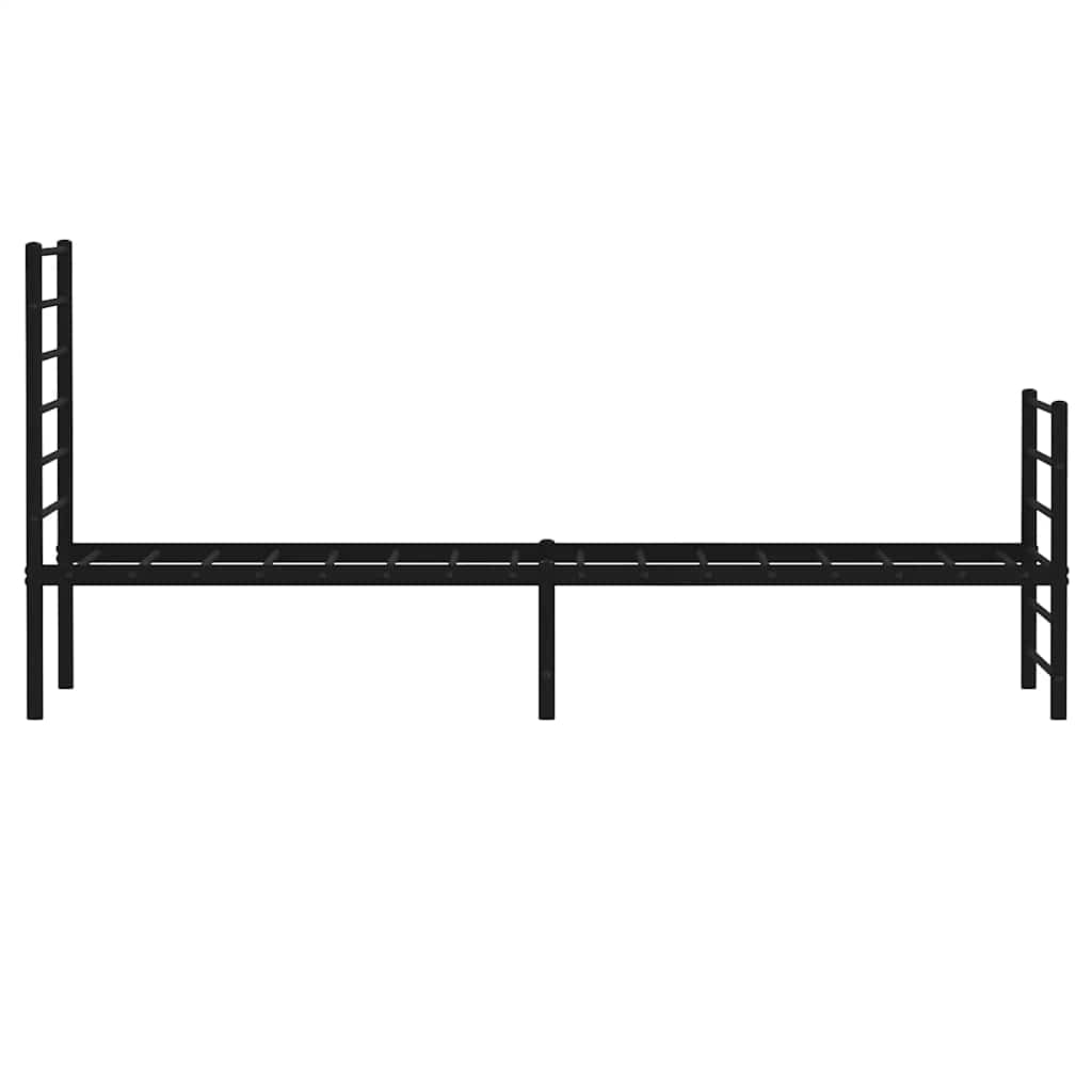 Giroletto con Testiera e Pediera Metallo Nero 80x200 cm | homemem39