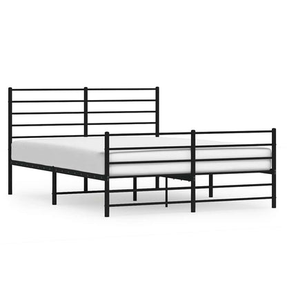 Giroletto senza Materaso con Pediera in Metallo Nero 160x200 cm