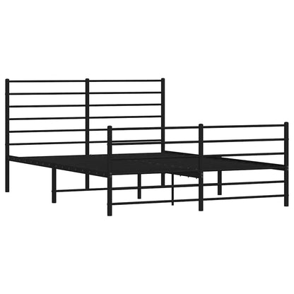 Giroletto senza Materaso con Pediera in Metallo Nero 160x200 cm | homemem39