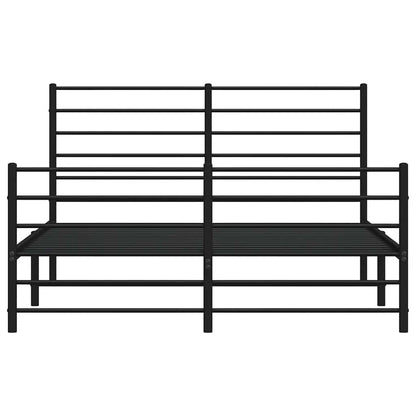 Giroletto senza Materaso con Pediera in Metallo Nero 160x200 cm
