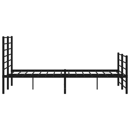 Giroletto senza Materaso con Pediera in Metallo Nero 160x200 cm | homemem39