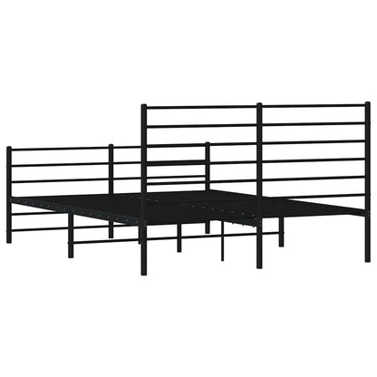 Giroletto senza Materaso con Pediera in Metallo Nero 160x200 cm | homemem39