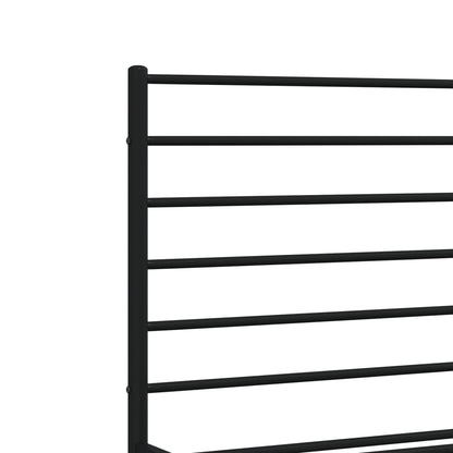 Giroletto con Testiera e Pediera Metallo Nero 200x200 cm
