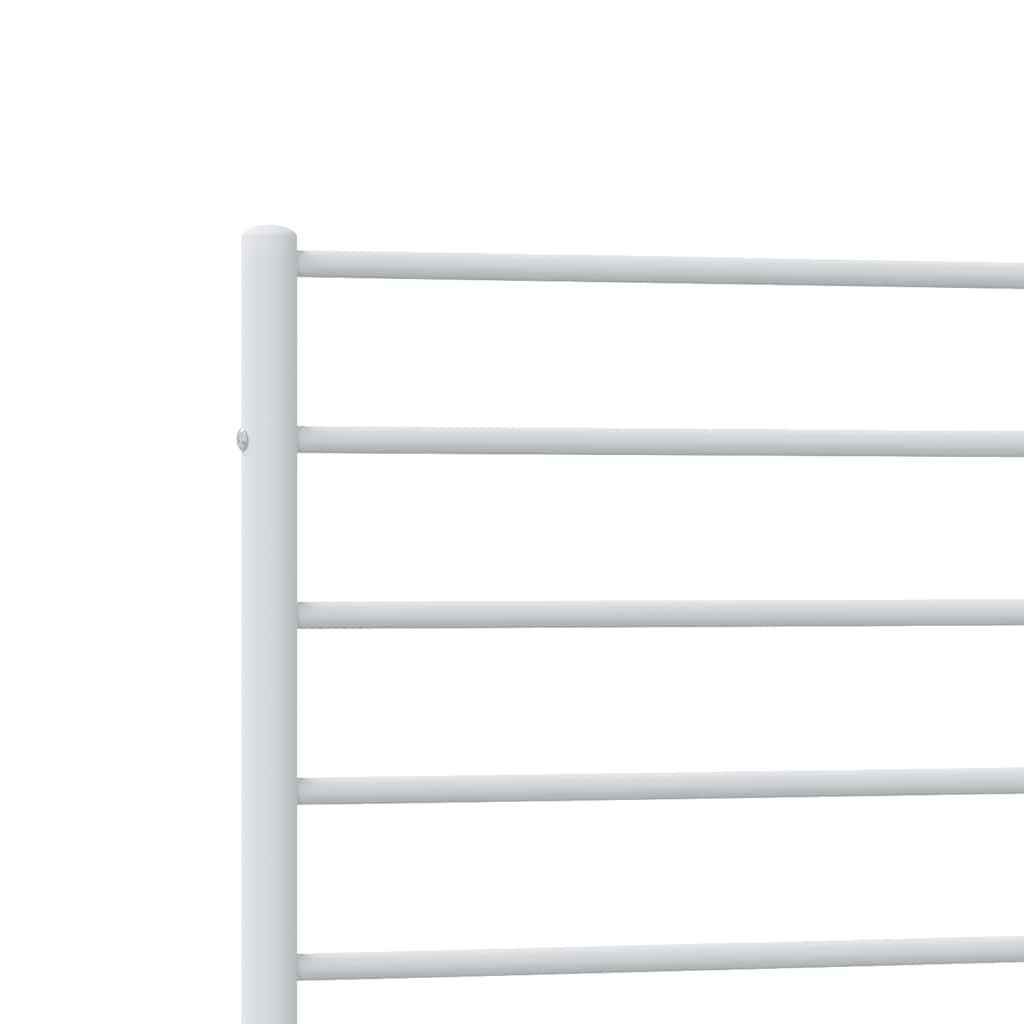 Giroletto con Testiera Metallo Bianco 90x200 cm