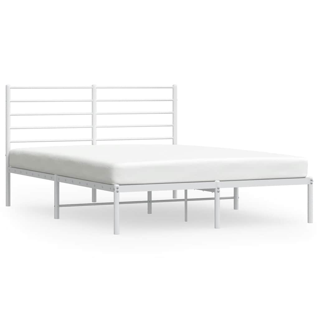 Giroletto con Testiera Metallo Bianco 120x190 cm | homemem39