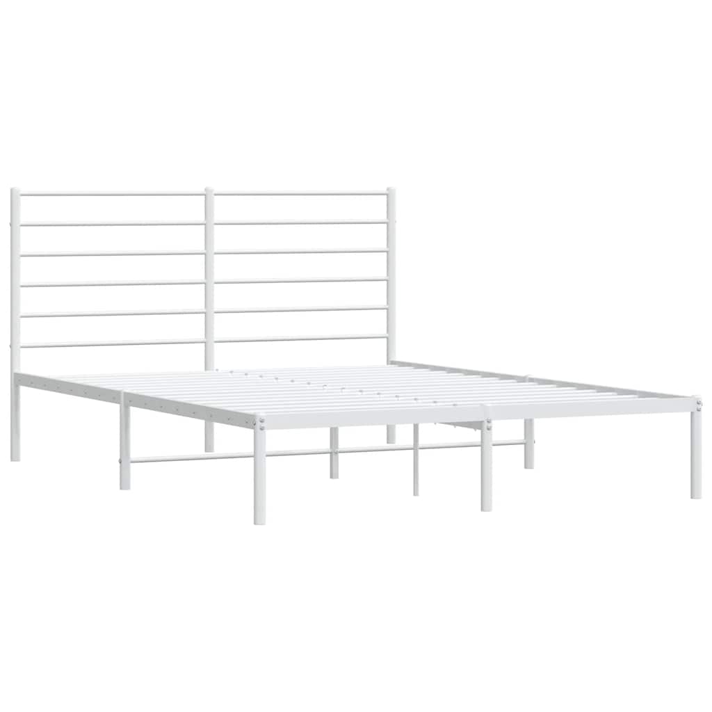 Giroletto con Testiera Metallo Bianco 120x190 cm | homemem39