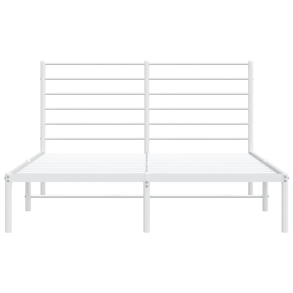 Giroletto con Testiera Metallo Bianco 120x190 cm