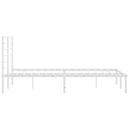 Giroletto con Testiera Metallo Bianco 120x190 cm | homemem39