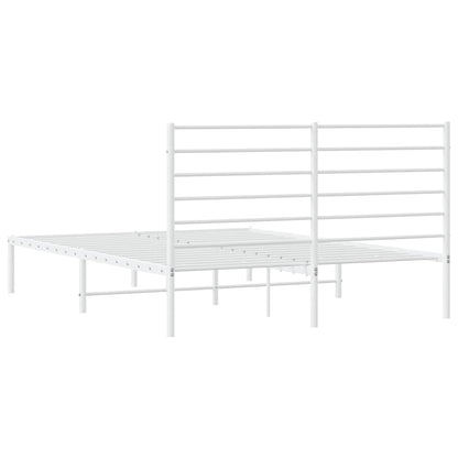 Giroletto con Testiera Metallo Bianco 120x190 cm | homemem39