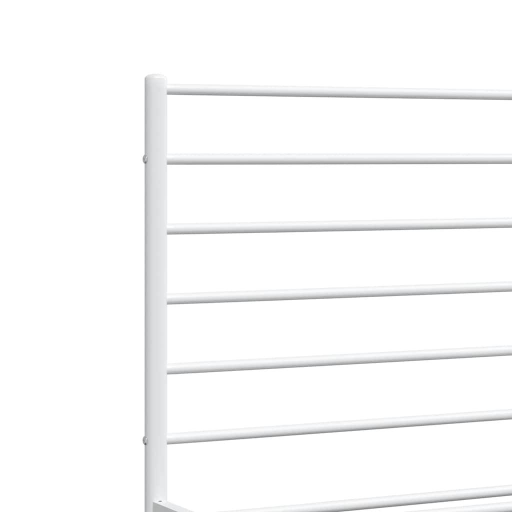 Giroletto con Testiera Metallo Bianco 120x190 cm | homemem39