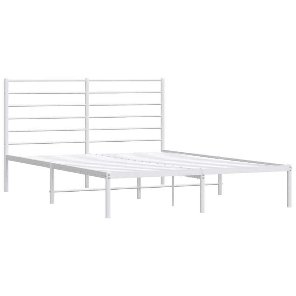 Giroletto con Testiera Metallo Bianco 160x200 cm | homemem39