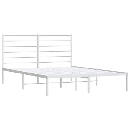 Giroletto con Testiera Metallo Bianco 160x200 cm | homemem39