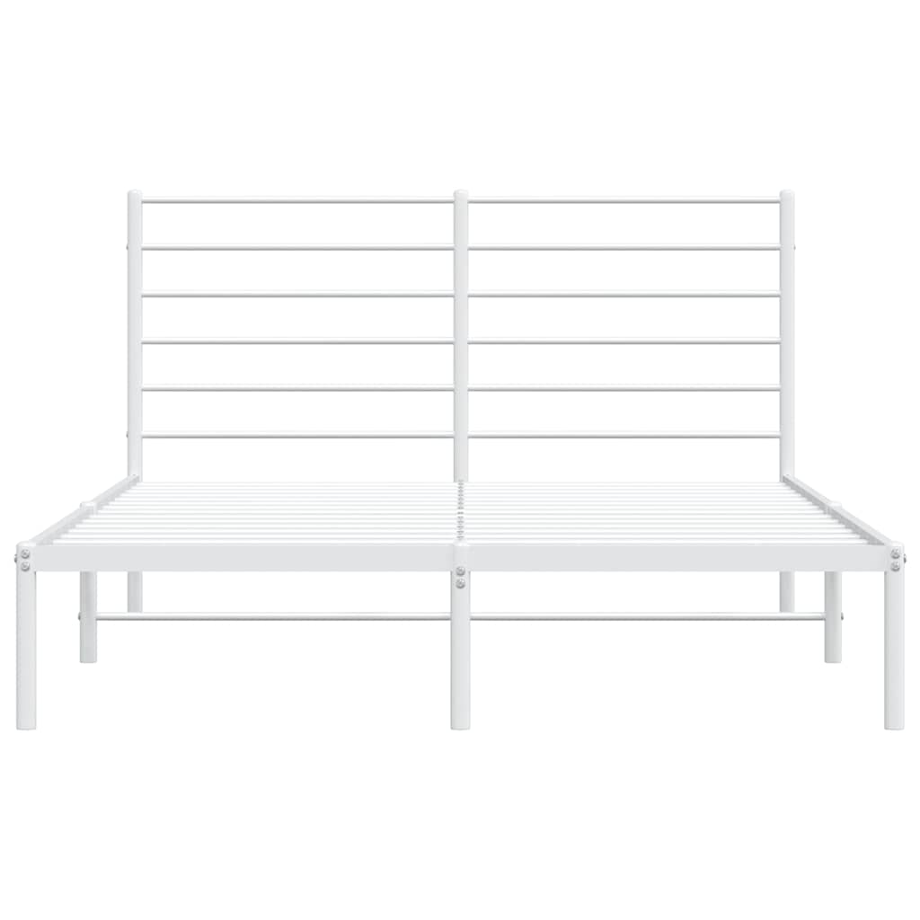 Giroletto con Testiera Metallo Bianco 160x200 cm | homemem39