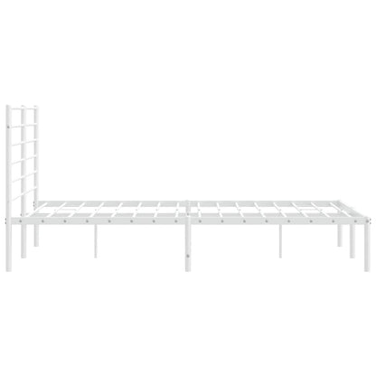 Giroletto con Testiera Metallo Bianco 160x200 cm | homemem39