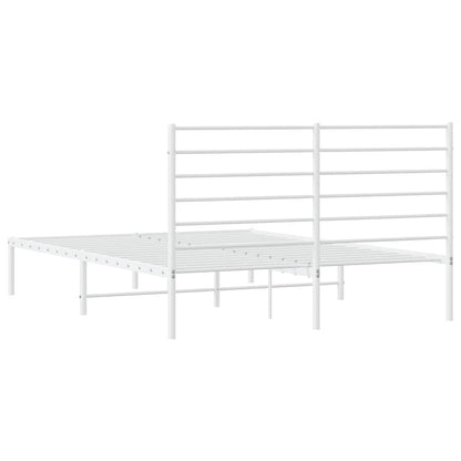 Giroletto con Testiera Metallo Bianco 160x200 cm | homemem39