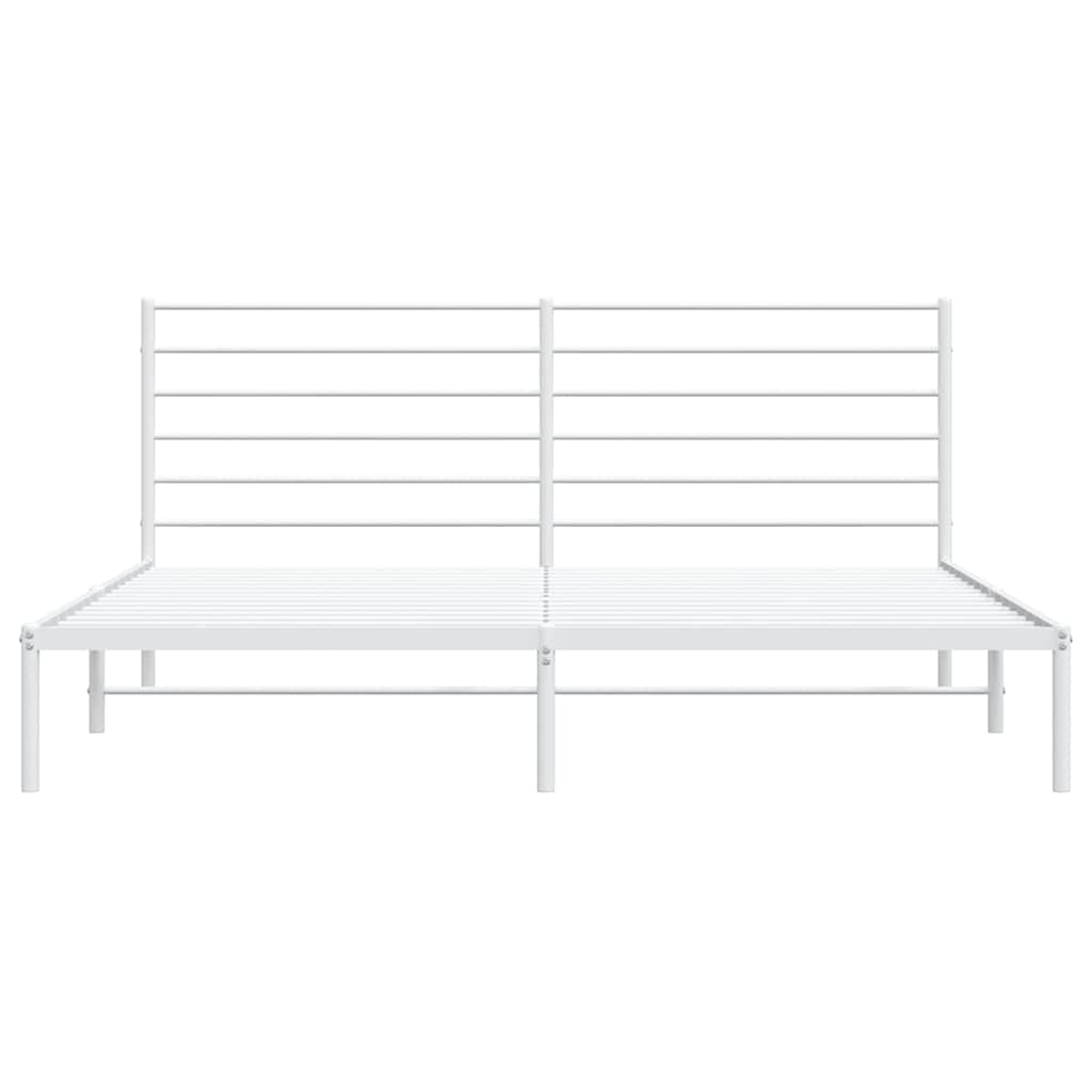 Giroletto con Testiera Metallo Bianco 193x203 cm | homemem39