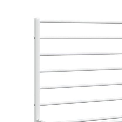 Giroletto con Testiera e Pediera Metallo Bianco 135x190 cm | homemem39