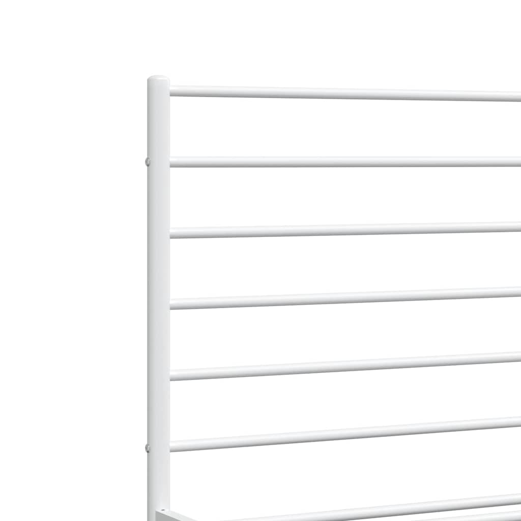Giroletto con Testiera e Pediera Metallo Bianco 150x200 cm | homemem39