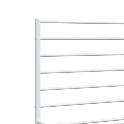 Giroletto con Testiera e Pediera Metallo Bianco 200x200 cm | homemem39