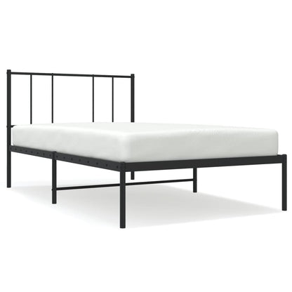 Giroletto con Testiera Metallo Nero 100x200 cm | homemem39
