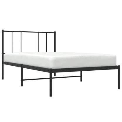 Giroletto con Testiera Metallo Nero 100x200 cm | homemem39