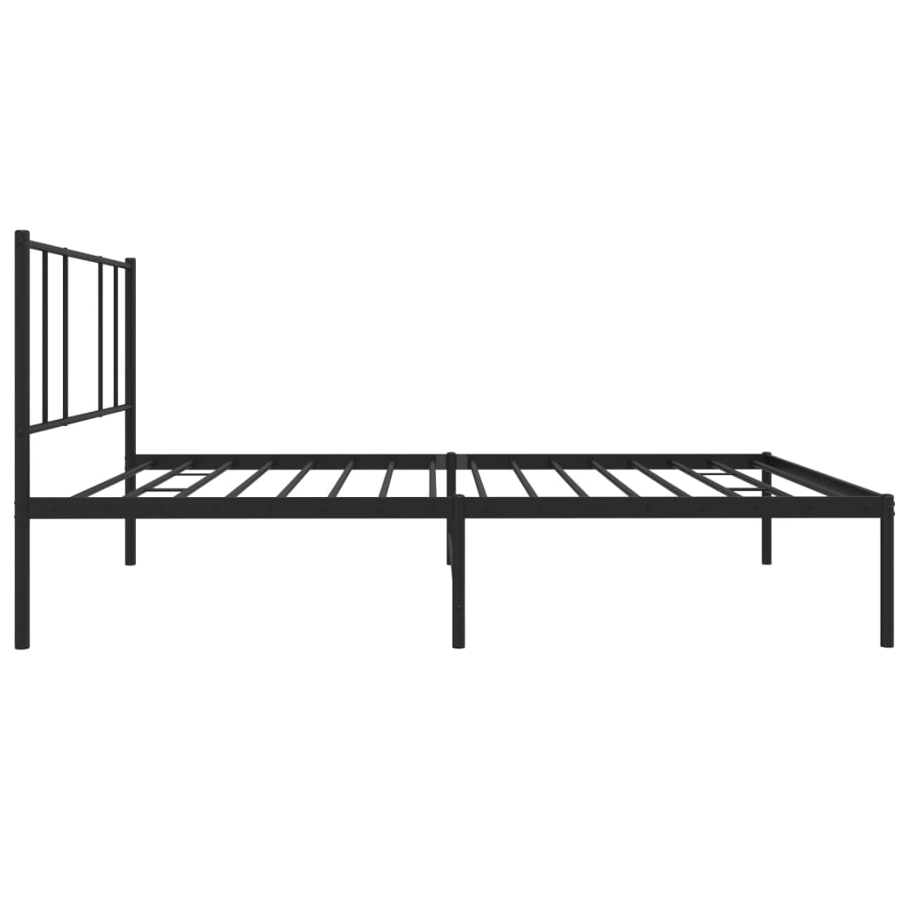 Giroletto con Testiera Metallo Nero 100x200 cm | homemem39