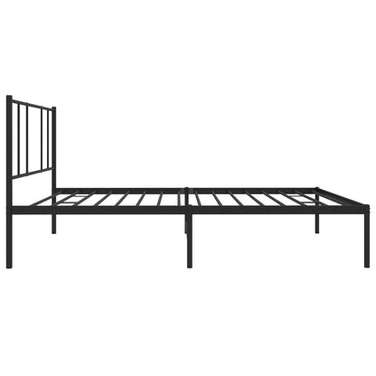 Giroletto con Testiera Metallo Nero 100x200 cm | homemem39