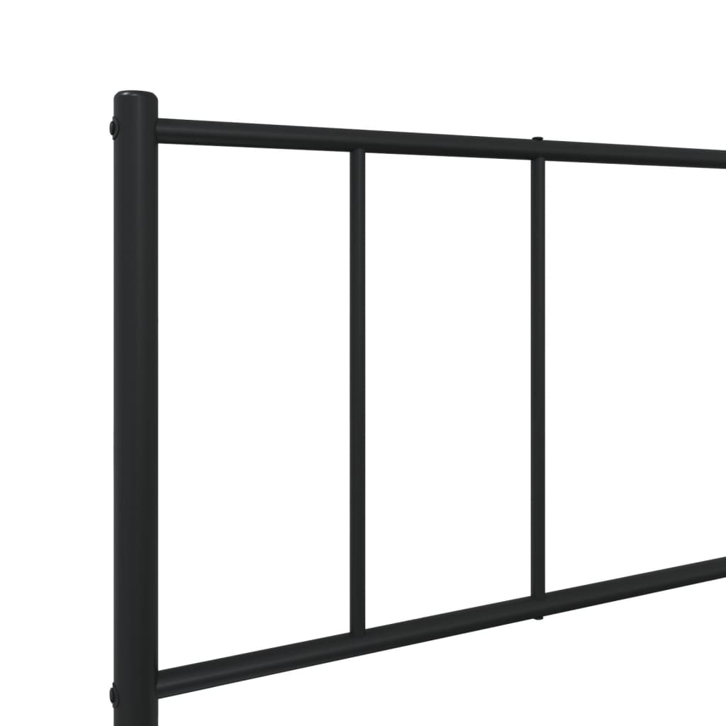 Giroletto con Testiera Metallo Nero 100x200 cm | homemem39