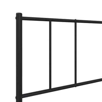 Giroletto con Testiera Metallo Nero 100x200 cm | homemem39