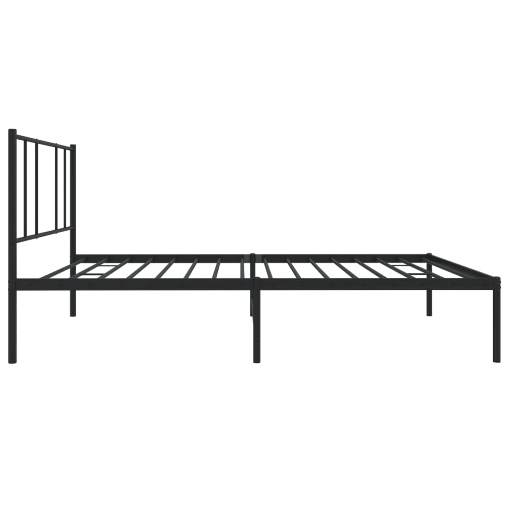 Giroletto con Testiera in Metallo Nero 107x203 cm | homemem39