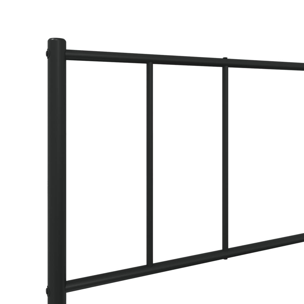 Giroletto con Testiera in Metallo Nero 107x203 cm | homemem39