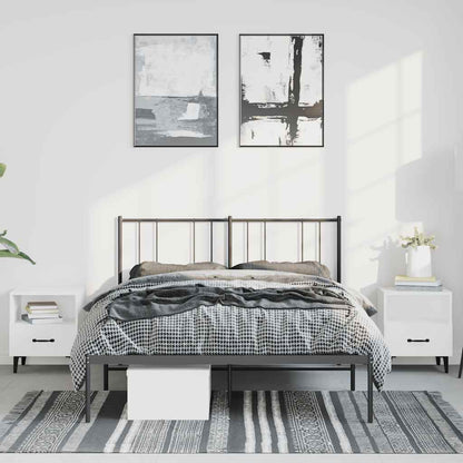 Giroletto con Testiera in Metallo Nero 150x200 cm | homemem39